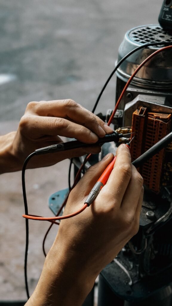 Testing motor windings with a multimeter